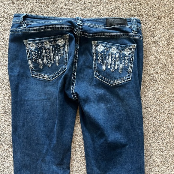 Women's Blue Jeans ROCK AND ROLL COWGIRL. Low rise boot cut. Size 32×34. - Picture 7 of 12